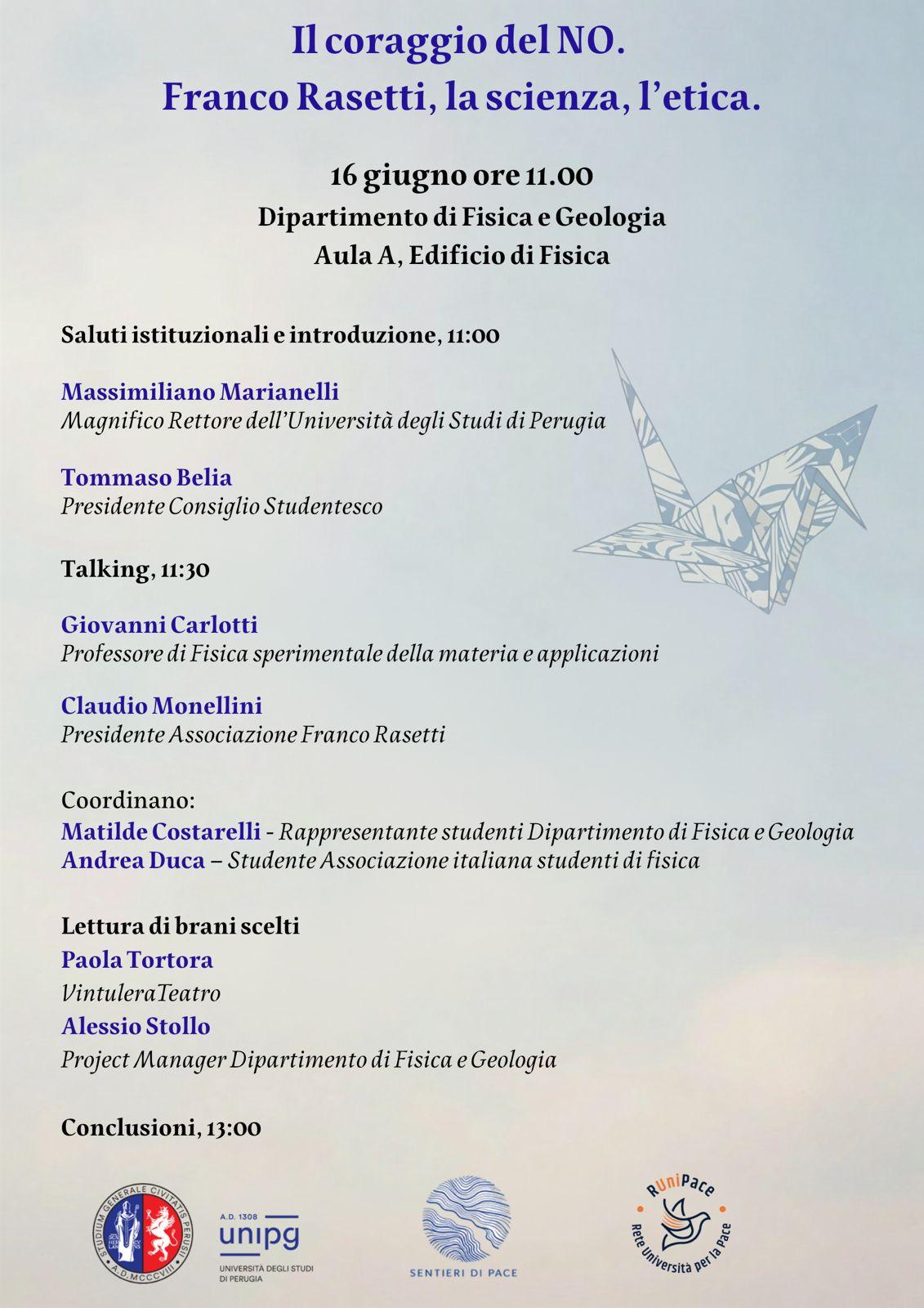 Il Coraggio del NO. Franco Rasetti, la scienza, l'etica