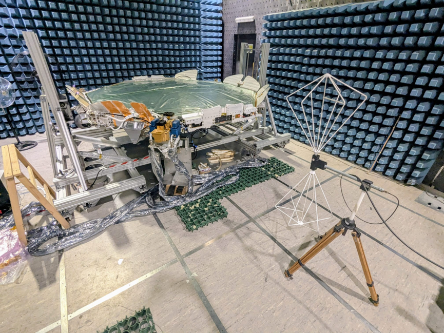 L0 nella configurazione finale con l’antenna di test